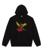 Black Cherub Flying Men Hoodie