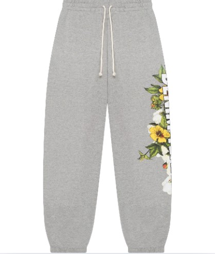 Denim Floral Logo Grey Jean