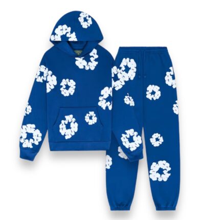 Cotton Wreath Blue Floral Tracksuit