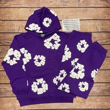Cotton Wreath Purlpe Floral Tracksuit